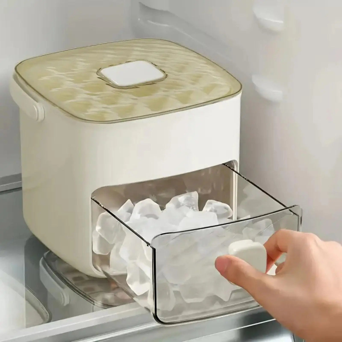 Bandeja para cubitos de hielo de 48 cavidades con tapa de fácil presión, molde de silicona portátil de doble capa para bebidas de verano y alimentos congelados
