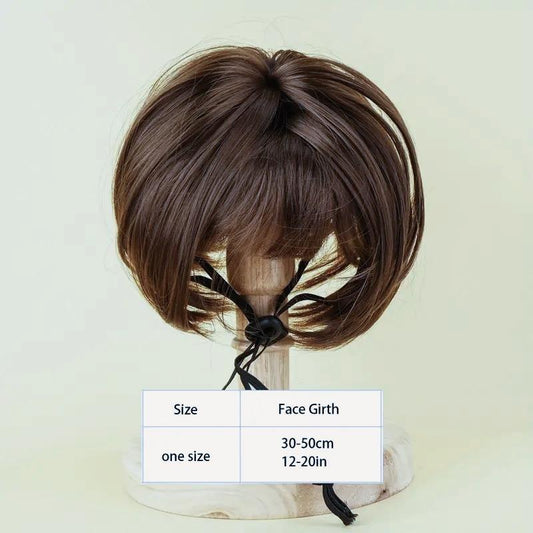 Pet Short Hair Wig Headband Cute Funny Costume Accessory for Dogs Cats Valentine Gift