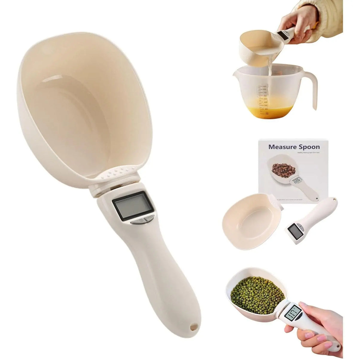 Electronic Measuring Spoon Scale, Digital Kitchen Weight Spoon for Cooking Baking & Pet Feeding