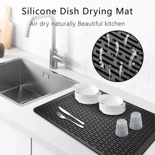 Silicone Stove Cover Mat, Heat Resistant, Anti-Slip, Dish Drying Mat for Stove