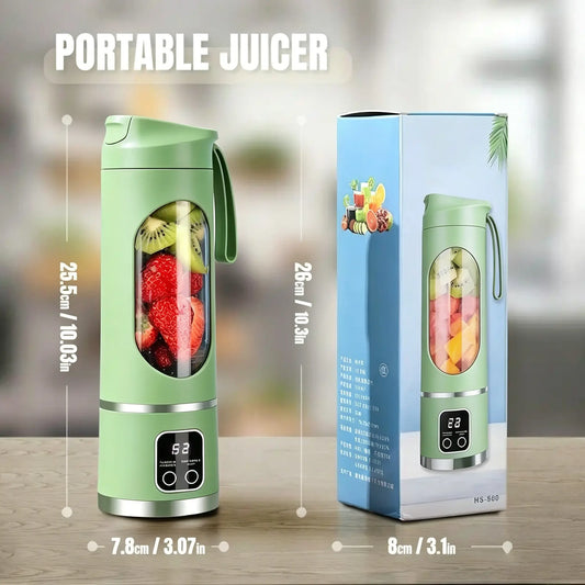 USB Rechargeable Portable Blender 15.22oz LED Display ABS Mini Smoothie Juicer