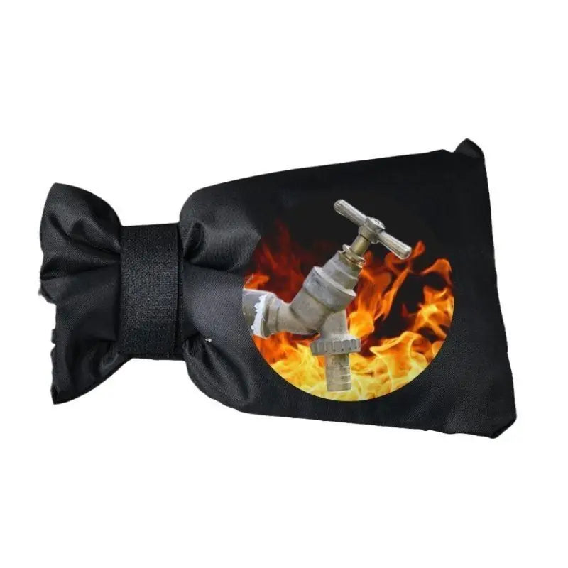 4 Pack Outdoor Faucet Cover, Waterproof Thermal Winter Garden Faucet Protector, Fire Pattern