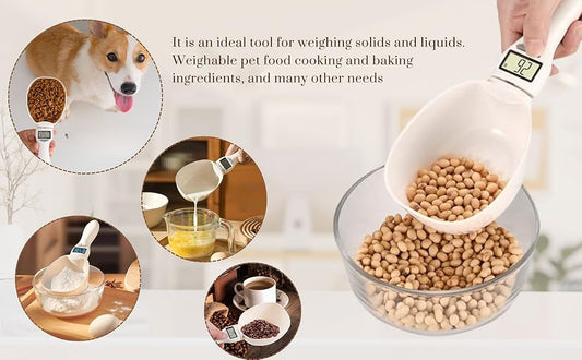 Electronic Measuring Spoon Scale, Digital Kitchen Weight Spoon for Cooking Baking & Pet Feeding