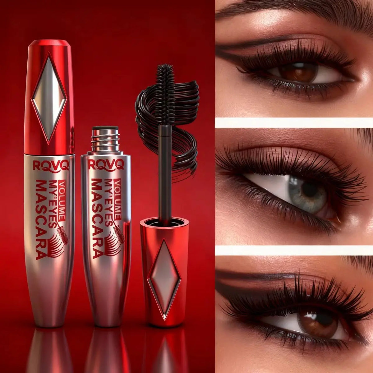 Mascara Silky Buildable Formula 24HR Lift Slender Thick Curl Anti-smudge No Caking Reject Fly Legs