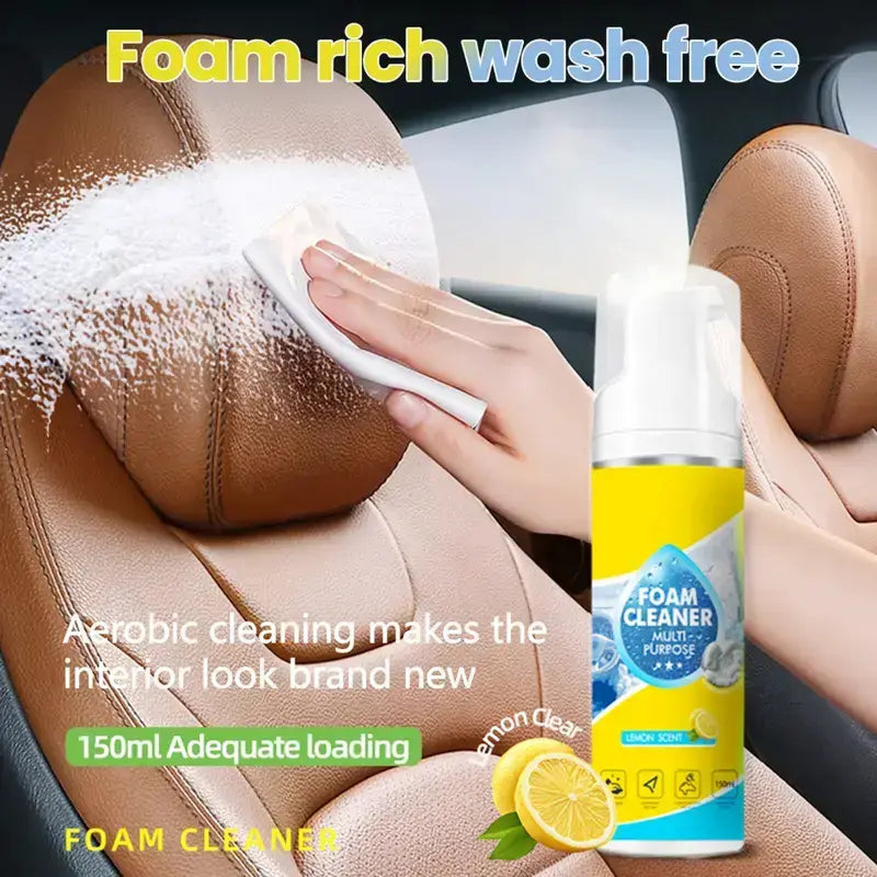 4-in-1 Multi Enzyme Foam Cleaner All Purpose Heavy Duty Stain Remover for Home, Car & Sofa