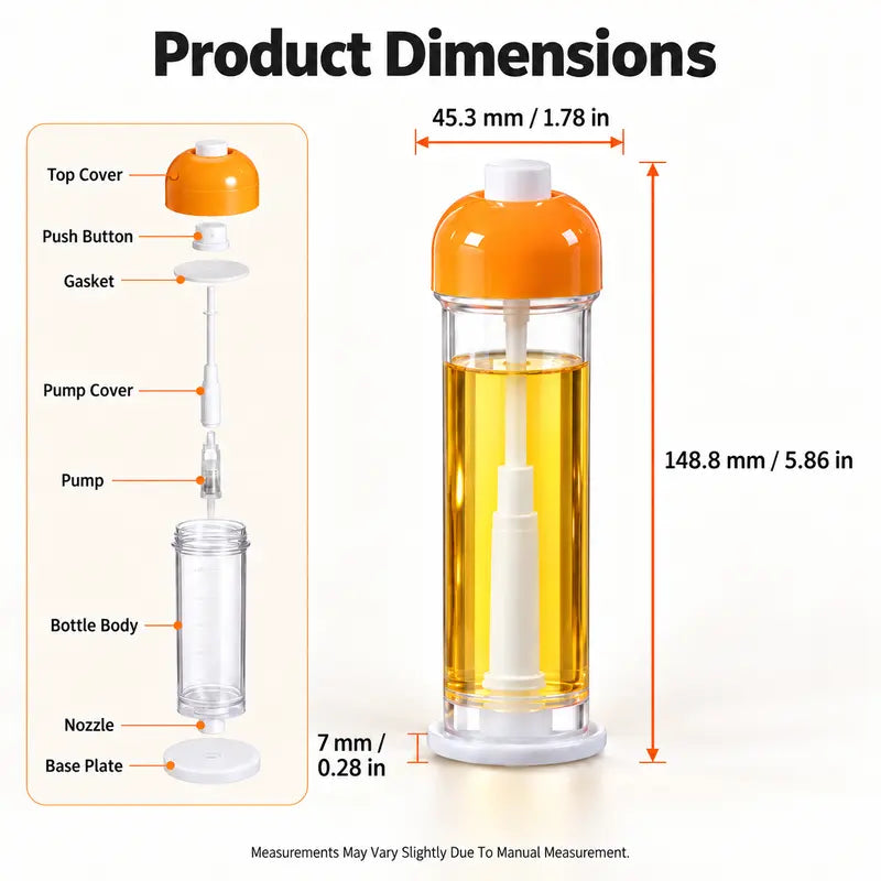 Refillable Cooking Oil Sprayer, Fine Mist Olive Oil Mister with Bottom Nozzle for Air Fryer BBQ