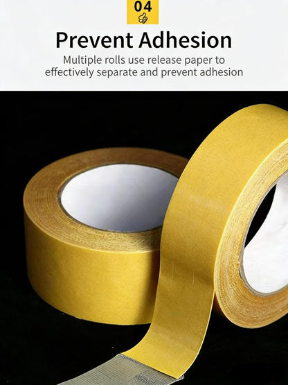 Heavy-Duty Double-Sided Duct Tape, Strong Adhesive, Waterproof, Removable, No Residue, Ideal for Carpet, Wallpaper, Home Use