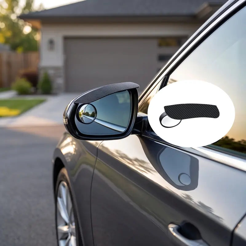 2-Piece Car Rearview Rain Visors ABS Blind-Spot Guards
