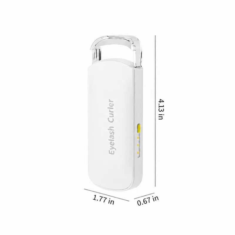 USB Rechargeable Heated Eyelash Curler Thermo-Sensitive Silicone Pad Fast Lash Lift for Travel Daily Makeup