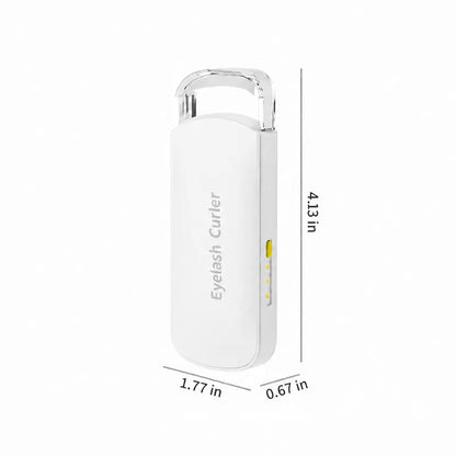 USB Rechargeable Heated Eyelash Curler Thermo-Sensitive Silicone Pad Fast Lash Lift for Travel Daily Makeup