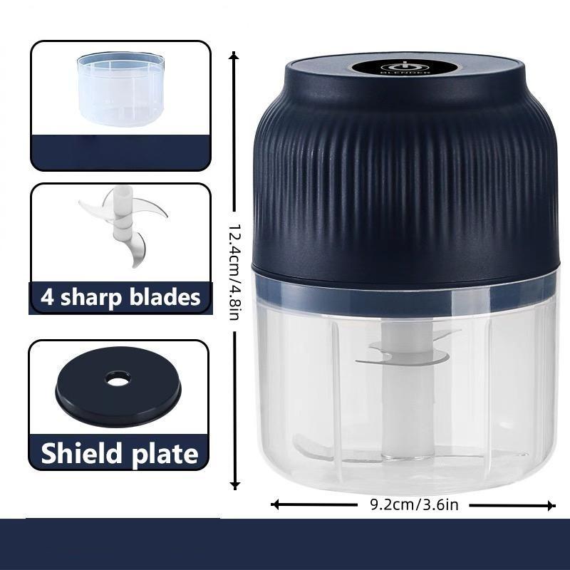 Electric Food Shredder, Mini Meat Grinder, Garlic Puree Maker, USB Charging, Portable Kitchen Gadget for Minced Meat, Vegetable, Onion, Ginger, Chili
