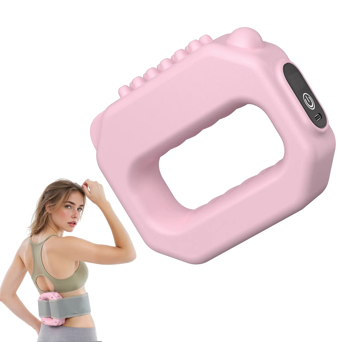 5‑Speed Cordless Portable Percussive Massager for Full‑Body Muscle Relaxation, Pink & blue