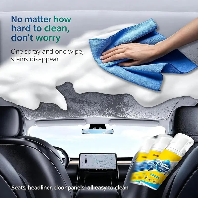 4-in-1 Multi Enzyme Foam Cleaner All Purpose Heavy Duty Stain Remover for Home, Car & Sofa