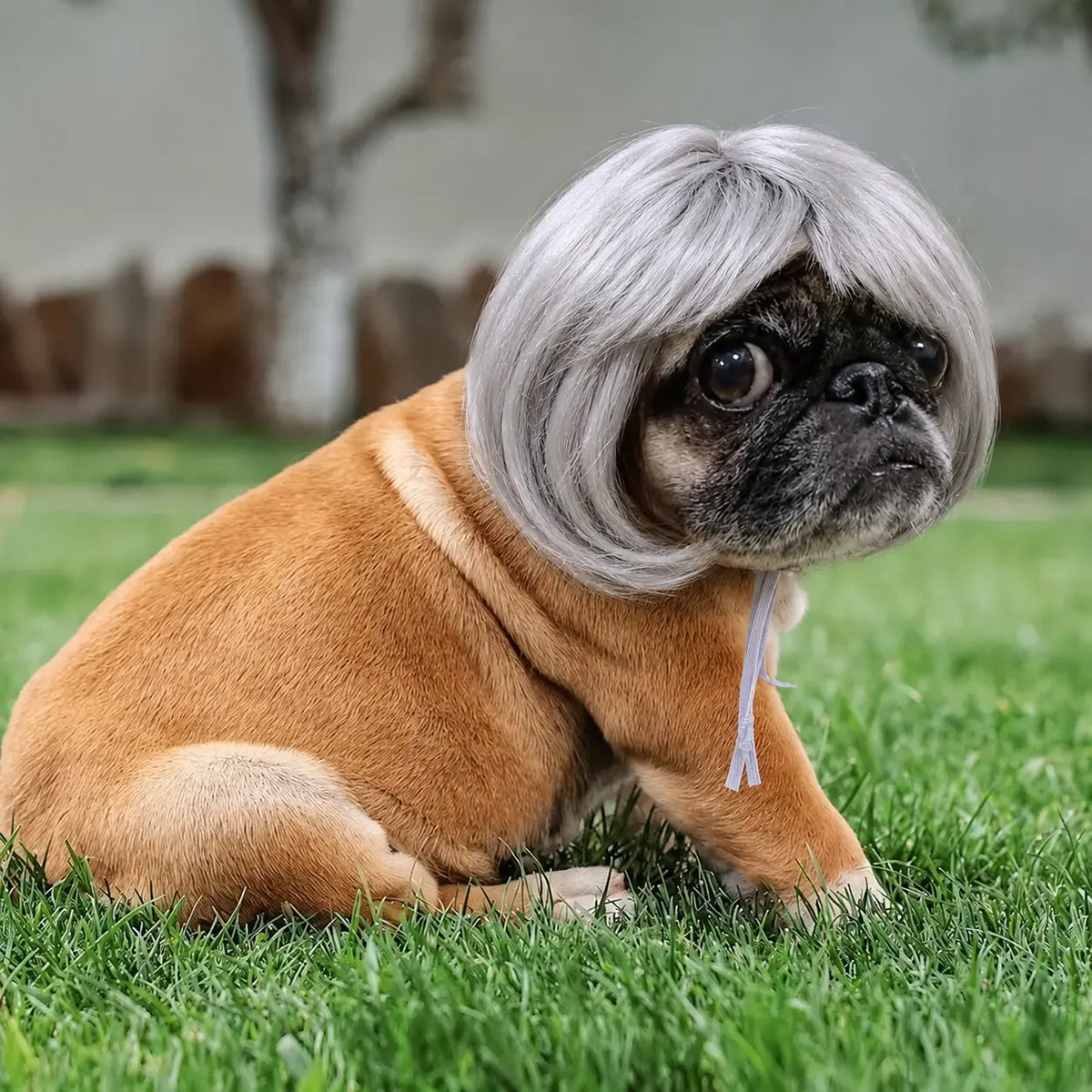 Pet Short Hair Wig Headband Cute Funny Costume Accessory for Dogs Cats Valentine Gift
