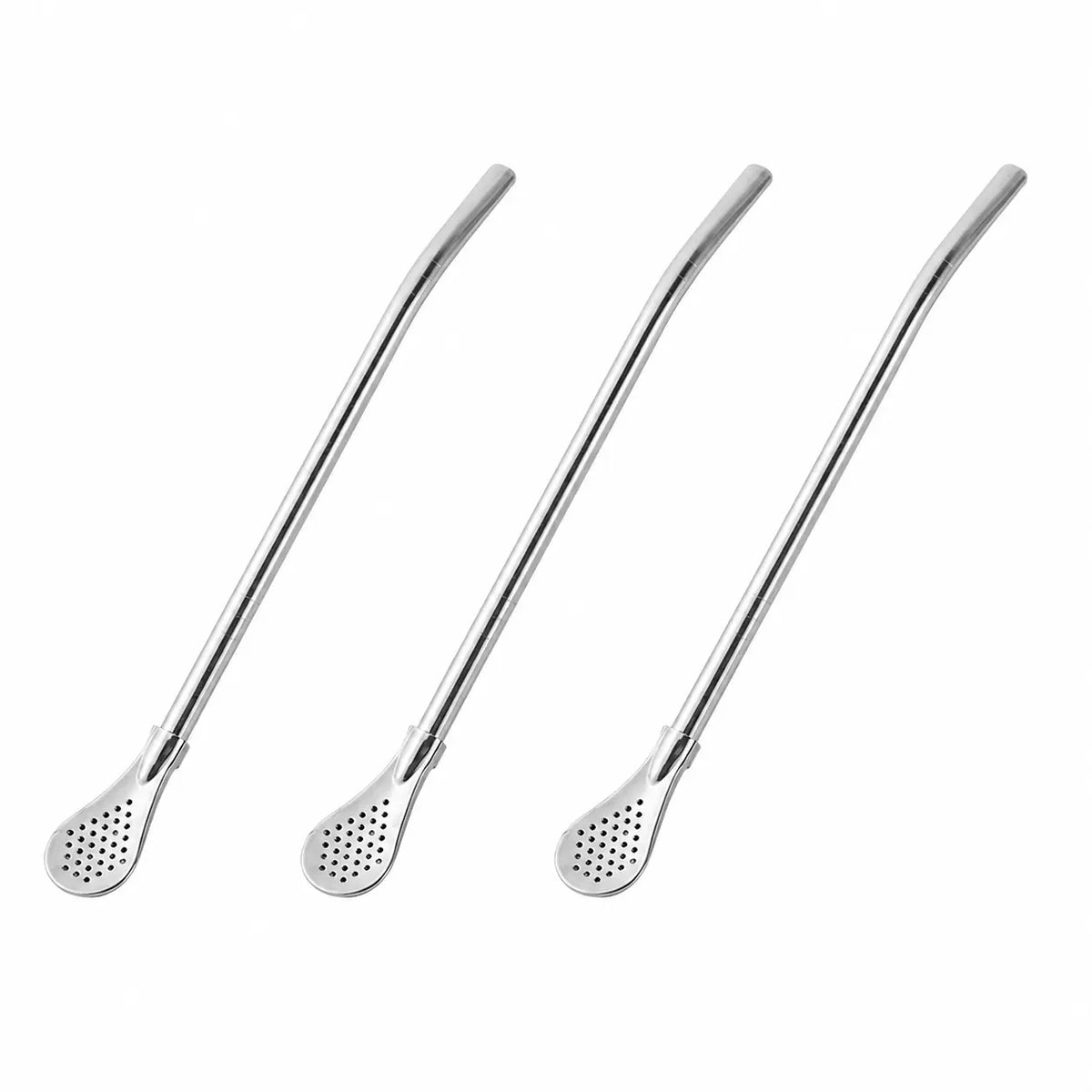 2‑in‑1 Stainless Steel Straw Spoon with Filter, Reusable Food‑Grade Metal Drinking Straw