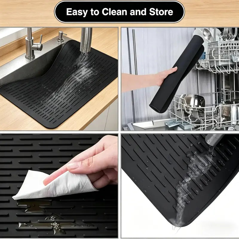 Silicone Stove Cover Mat, Heat Resistant, Anti-Slip, Dish Drying Mat for Stove