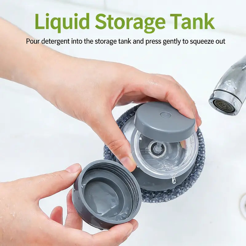 Automatic Liquid Filling Palm Brush for Kitchen Cleaning