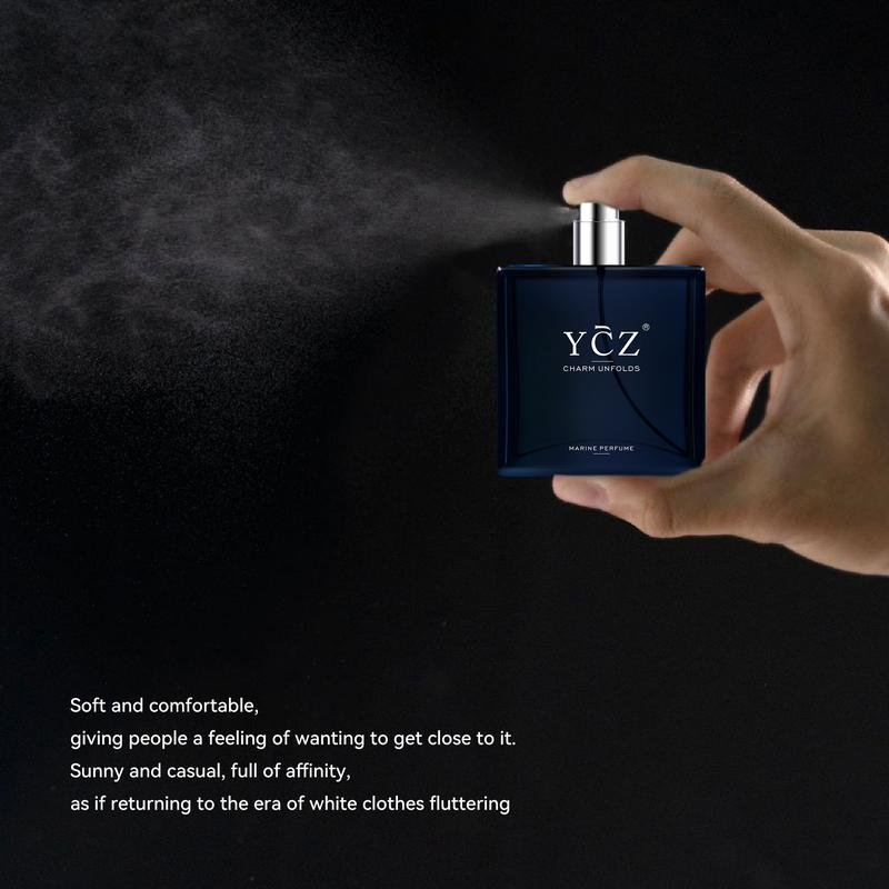 YCZ Midnight Marine 1.7oz Men Eau de Parfum Long Lasting Marine Scent for Daily Dating