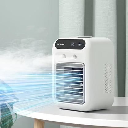 Rechargeable Mini Air Conditioner Portable Water Cooling Fan Humidifier Purifier Desktop Air Cooler