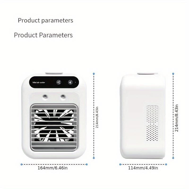 Rechargeable Mini Air Conditioner Portable Water Cooling Fan Humidifier Purifier Desktop Air Cooler