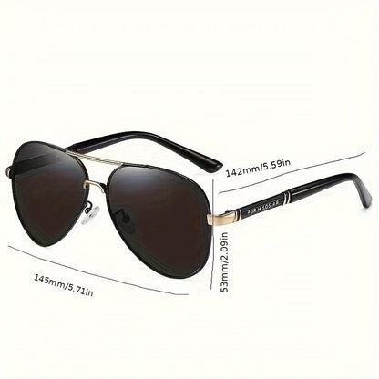 2Pcs ShineThru Metal Aviator Sunglasses Unisex Fashion Shades Beach Travel Daily Eyewear
