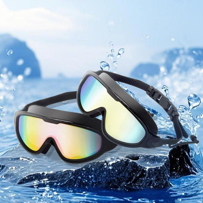 Swim Goggles 2 Pack - Wide View Anti-Fog & UV, No Leaking Swim Glasses for Men, Women, Kids Swimming