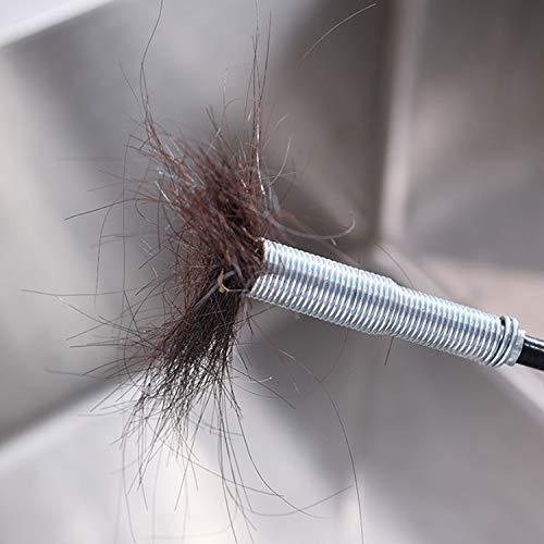 Herramienta de agarre flexible de 78.74" con 4 garras, para recoger basura en desagües de fregaderos y retretes