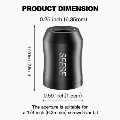 SEESE 1/4 Inch Magnetic Screw Ring Removable Universal Hex Drill Bit Holder