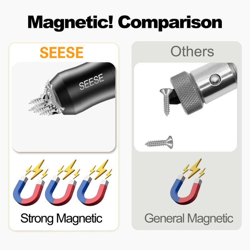 SEESE 1/4 Inch Magnetic Screw Ring Removable Universal Hex Drill Bit Holder