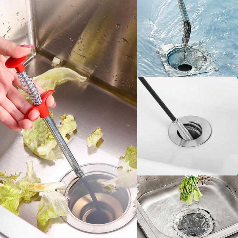 78.74" 4-Claw Flexible Grabber Reacher Tool, Bendable Hose Pick Up Tool for Sink Drain Litter Toilet, Father's Day Gift