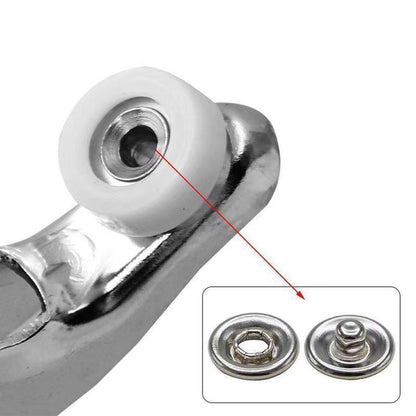 100Pcs Invisible Color Metal Buckle & Hand Pliers DIY Sewing Kit for Clothes Hats