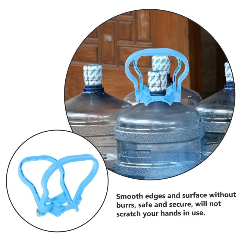 2 Pack 5 Gallon Water Jug Handle Lifter, Non-Slip Ergonomic Water Bottle Carrier Blue & Yellow
