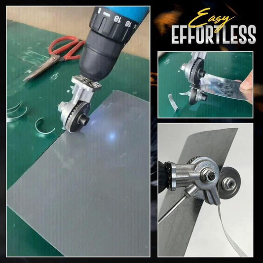 Aditamento cortador de láminas de metal, tijeras nibbler para taladro eléctrico para cortar acero delgado, hierro, aluminio