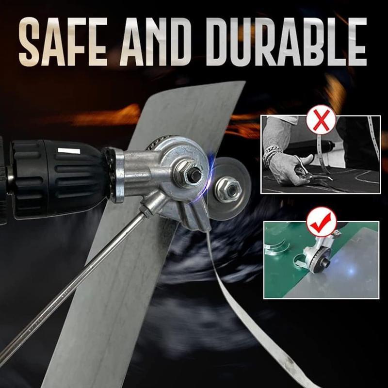 Drill Metal Sheet Cutter Attachment, Electric Drill Nibbler Shears for Thin Steel Iron Aluminum Cutting