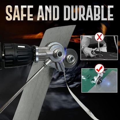 Drill Metal Sheet Cutter Attachment, Electric Drill Nibbler Shears for Thin Steel Iron Aluminum Cutting