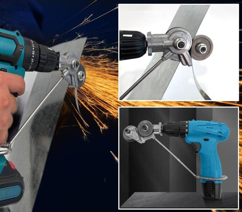 Drill Metal Sheet Cutter Attachment, Electric Drill Nibbler Shears for Thin Steel Iron Aluminum Cutting