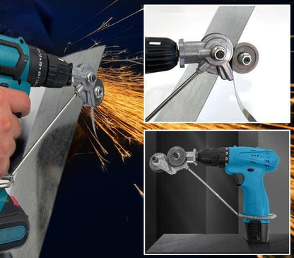 Drill Metal Sheet Cutter Attachment, Electric Drill Nibbler Shears for Thin Steel Iron Aluminum Cutting