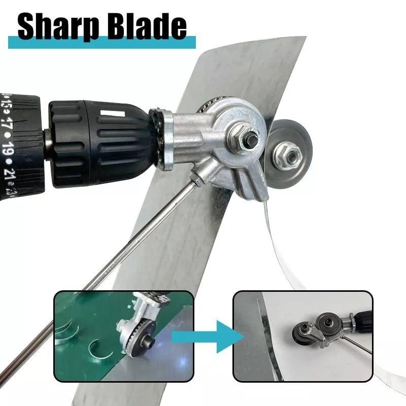 Drill Metal Sheet Cutter Attachment, Electric Drill Nibbler Shears for Thin Steel Iron Aluminum Cutting