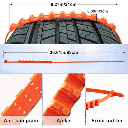 Reusable Snow Tire Chains for SUV & Trucks, Emergency Anti-Skid Traction Chains for Snow, Ice & Mud Roads
