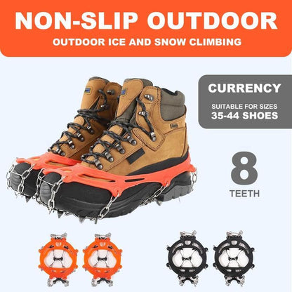 Lightweight Ice Cleats for Shoes Boots, Anti-Slip Snow Traction Grips One Size for Men Women Winter Outdoor