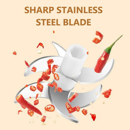 Electric Food Shredder, Mini Meat Grinder, Garlic Puree Maker, USB Charging, Portable Kitchen Gadget for Minced Meat, Vegetable, Onion, Ginger, Chili