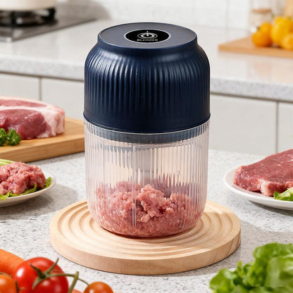 Electric Food Shredder, Mini Meat Grinder, Garlic Puree Maker, USB Charging, Portable Kitchen Gadget for Minced Meat, Vegetable, Onion, Ginger, Chili