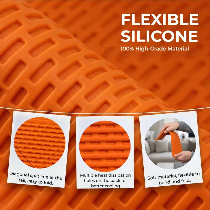 Soporte flexible de silicona y aluminio para teléfono, montura universal plegable antideslizante y flexible para uso en el hogar, la oficina, viajes, tablets y laptops