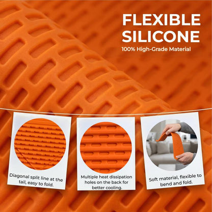 Soporte flexible de silicona y aluminio para teléfono, montura universal plegable antideslizante y flexible para uso en el hogar, la oficina, viajes, tablets y laptops