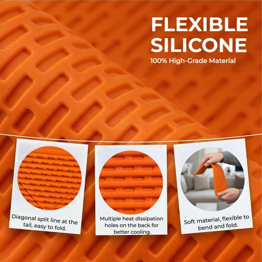 Flexible Silicone Aluminum Phone Holder Stand, Bendable Foldable Anti-Slip Universal Mount for Phone Tablet Laptop Travel Office Use
