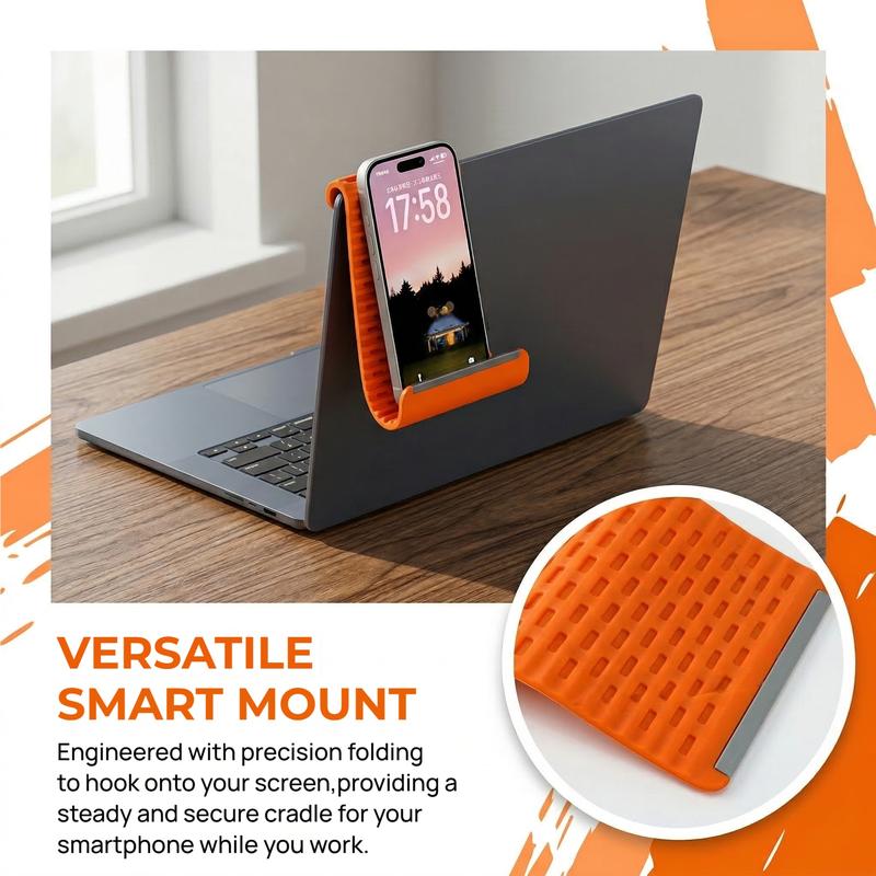Soporte flexible de silicona y aluminio para teléfono, montura universal plegable antideslizante y flexible para uso en el hogar, la oficina, viajes, tablets y laptops