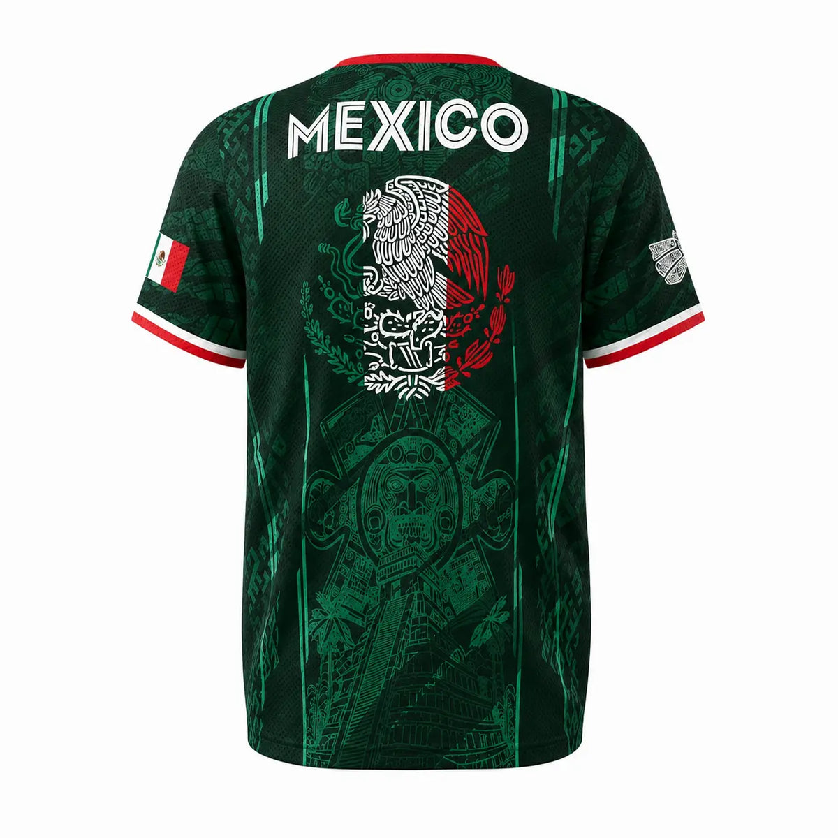 Mexico 2026 Retro Soccer Jersey — Chichén Itzá All-Over Print, Breathable Fabric
