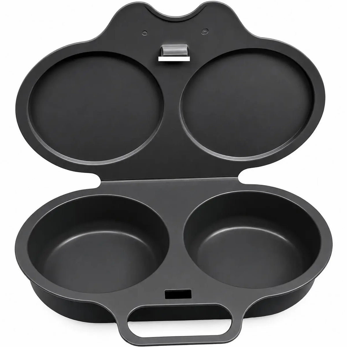 Microwave Egg Steamer Mold 2 Cup, BPA-Free PP Non-Stick Egg & Omelette Maker, Easy Clean Kitchen Gadget Dark Gray