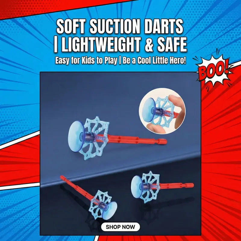Spider Silk Wrist Launcher Toy Set, String Shooter Blaster with Suction Darts, Kids Hero Toy Gift
