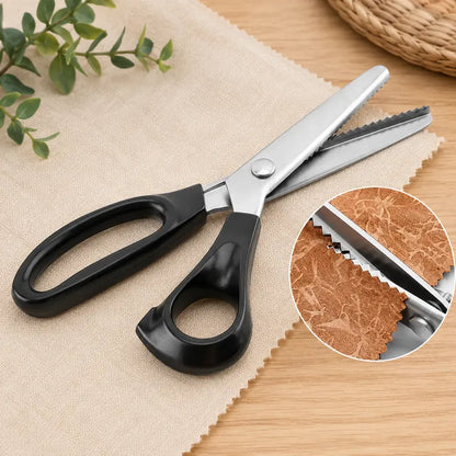 Stainless Steel Zig‑Zag Pinking Shears, Sharp Sewing Tool for DIY Crafts & Dressmaking